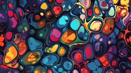 A colorful, abstract, digital art piece with a swirling liquid effect.