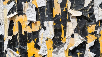 Fototapeta premium Abstract art with torn paper and vivid colors