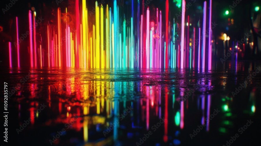 Poster a colorful display of lights