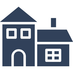 Buildings vector icon with an isolated background 