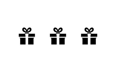 Gift box icon. Vector isolated elements. Christmas gift icon illustration vector symbol