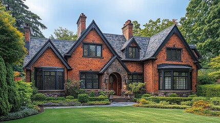 Stunning Brick House with manicured lawn
