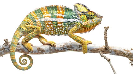 Obraz premium chameleon on a white background
