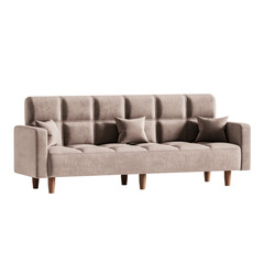 Obraz premium A tan couch with pillows on it