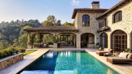 Luxury villa with infinity pool and mountain views
