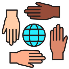 Non Goverment Organization Icon, NGO symbol