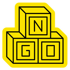 Non Goverment Organization Icon, NGO symbol