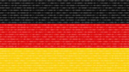 Deutsche Fahne oder Flagge der Bundesrepublik Deutschland mit Binärcode