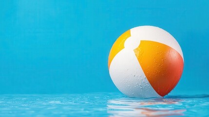 Water droplets bouncing off a beach ball as kids play in the ocean, beach ball splash, ocean summer fun