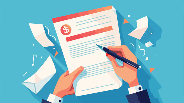 Fraud Payment Rejected Notice Tax Due Debt Concept