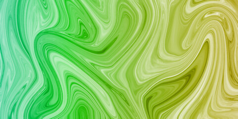 Fototapeta premium Abstract green gradient background with waves, abstract bright acrylic liquid background. Liquid soft and paint background Modern and stylist abstract background For creative design wallpaper . 