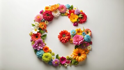 Vibrant Flower-Inspired Lowercase Alphabet Letters with Colorful Petals Perfect for Creative Projects and Designs