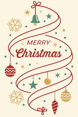 christmas card with christmas tree