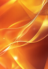 A smooth orange abstract background with flowing shapes and light contrasts, creating a bold and...