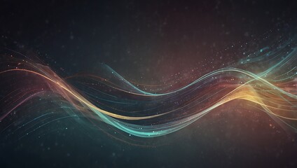 Dynamic Waves: A Dance of Color and Light Against Darkness