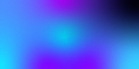 Blue purple grainy gradient vertical glowing abstract light wave on black noise texture background .Neon purple blue and mint green colorful gradient background Best design for your ad, poster, bann.	