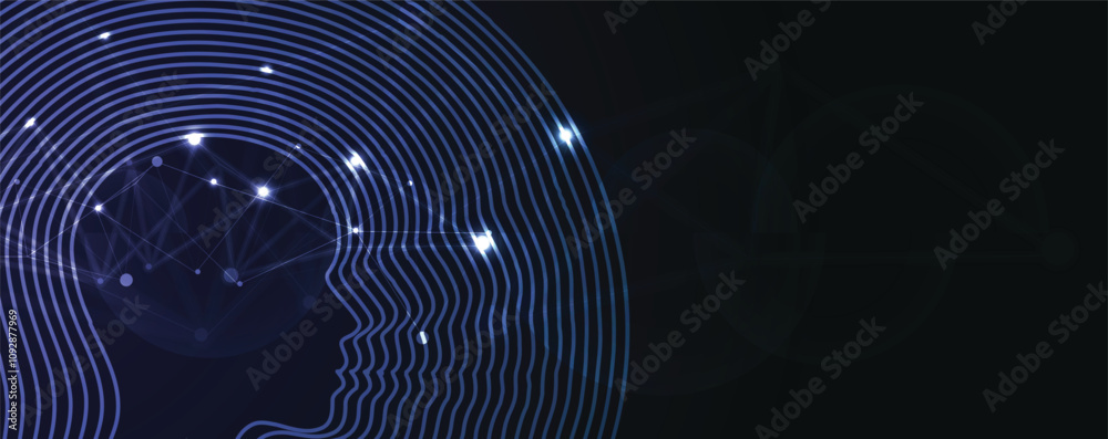 Poster artificial intelligence business and technology concept