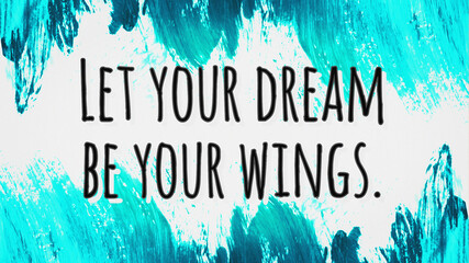 Blue Motivational Image with Writing. Inspirational Quote. Positive Thinking Theme 