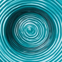 Abstract teal concentric circles ripple effect.