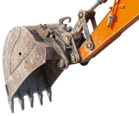 bucket of a modern excavator