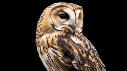 side view european owl 