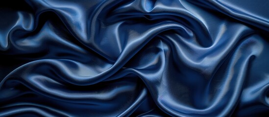 Obraz premium Abstract Blue Silk Fabric Drapes