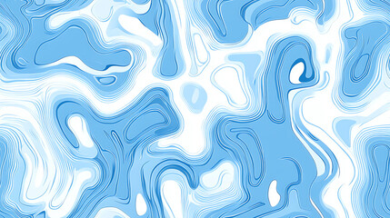 Fototapeta premium Ethereal Marble Effect Seamless Pattern in Blue