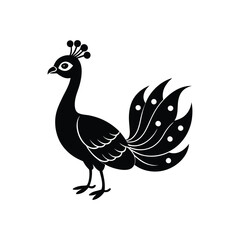 Fototapeta premium Cute Peacock Vector Illustration