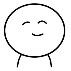 Emoji thin line art icon