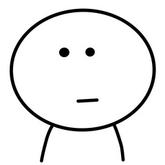 Emoji thin line art icon