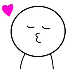 Emoji thin line art icon