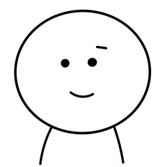 Emoji thin line art icon