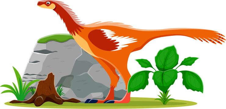recommend clip art: Dinosaur or prehistoric lizard Archaeopteryx for cartoon dino character, vector extinct animal. Jurassic or Cretaceous era bird feathered dinosaur Archaeopteryx for kid paleontology atlas collection