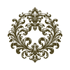 frame ornament floral vintage hand drawn design vector template illustration 