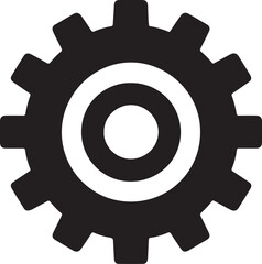 Gear icon vector illustration, Gear Vector Silhouette