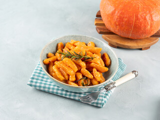 Pumpkin potato gnocchi easy Italian autumn recipe with hokkaido squash