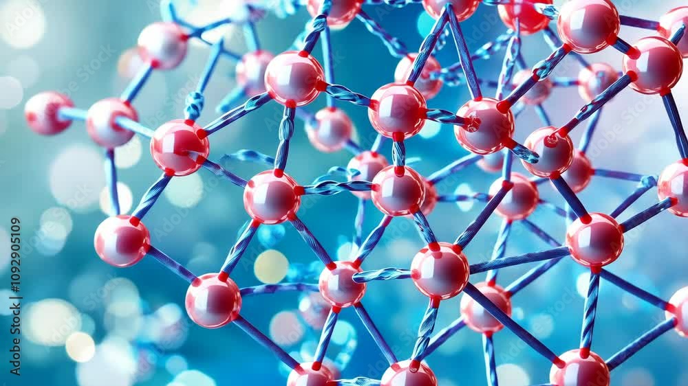 Poster vibrant abstract representation of a network structure featuring colorful nodes and links emphasizin
