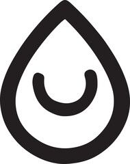 Raindrop Icon Vector Silhouette, Raindrop Vector Silhouette, Raindrop Illustration Drawing Vector Art Silhouette Line Art