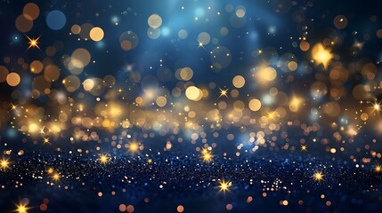 Fototapeta premium A mesmerizing background of shimmering lights and bokeh effects, ideal for festive or celebratory themes.