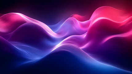 Fototapeta premium Abstract Waves: Vibrant Hues Dance, Digital Art in Motion, Neon Dreamscapes