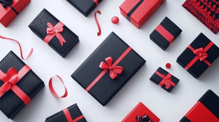 Obraz premium For Black Friday design with isolated on white