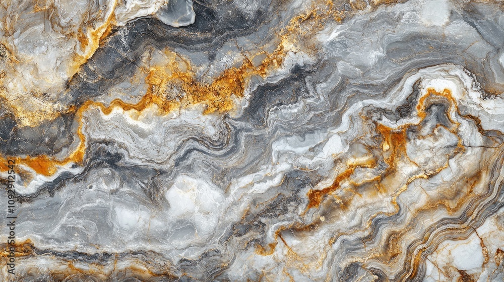 Poster a large piece of stone with a pattern of brown and white