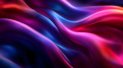 Obraz premium Vibrant Hues: Abstract Silk Fabric Waves Flow Dynamically