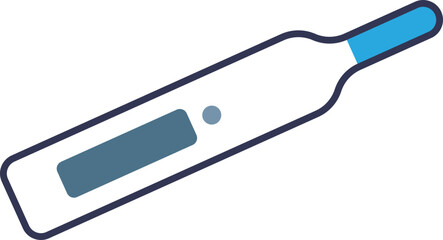 Illustration of a digital thermometer symbolizing modern healthcare technology.