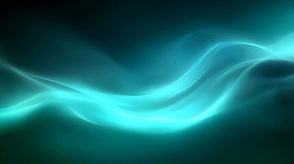 Fototapeta premium Abstract Teal Waves Flowing Seamlessly, Dynamic Visual Design. Background.