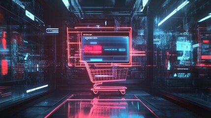 Black Friday abstract background with glowing lights