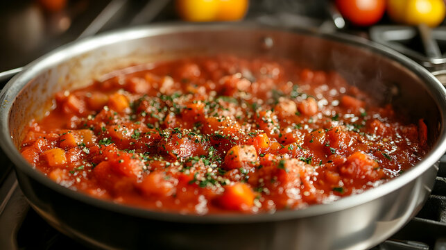 Delicious Tomato Sauce Recipe: Simmered Tomatoes, Herbs, and Spices