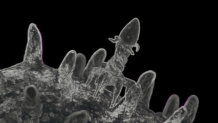 Model of a bacteriophage that sits on a virus. In some cases, they are used in the fight against...