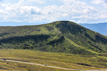 Mount Aso, an active volcano in Kyushu Japan