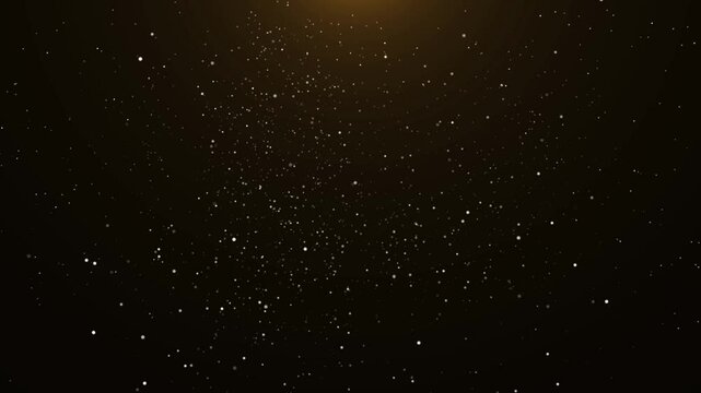 Shining Rising glitter Twinkling Luxury stars glitters Dust particles motion graphics background. Sparkling particles spin in air. magic stardust shimmering galaxy floor. Oscar award ceremony event
